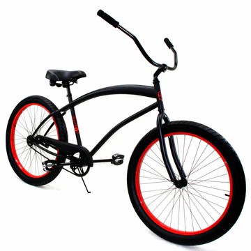 ZF Bikes - Cobra - Cruiser Bike - Black Red