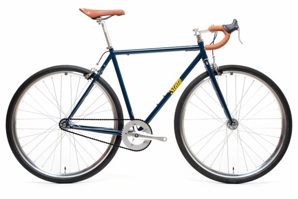State Bicycle Co 4130 Navy Gold FixedGear Single Speed 1