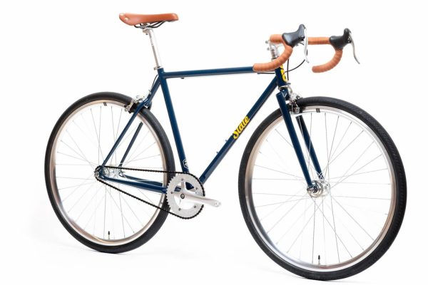 State Bicycle Co 4130 Navy Gold FixedGear Single Speed